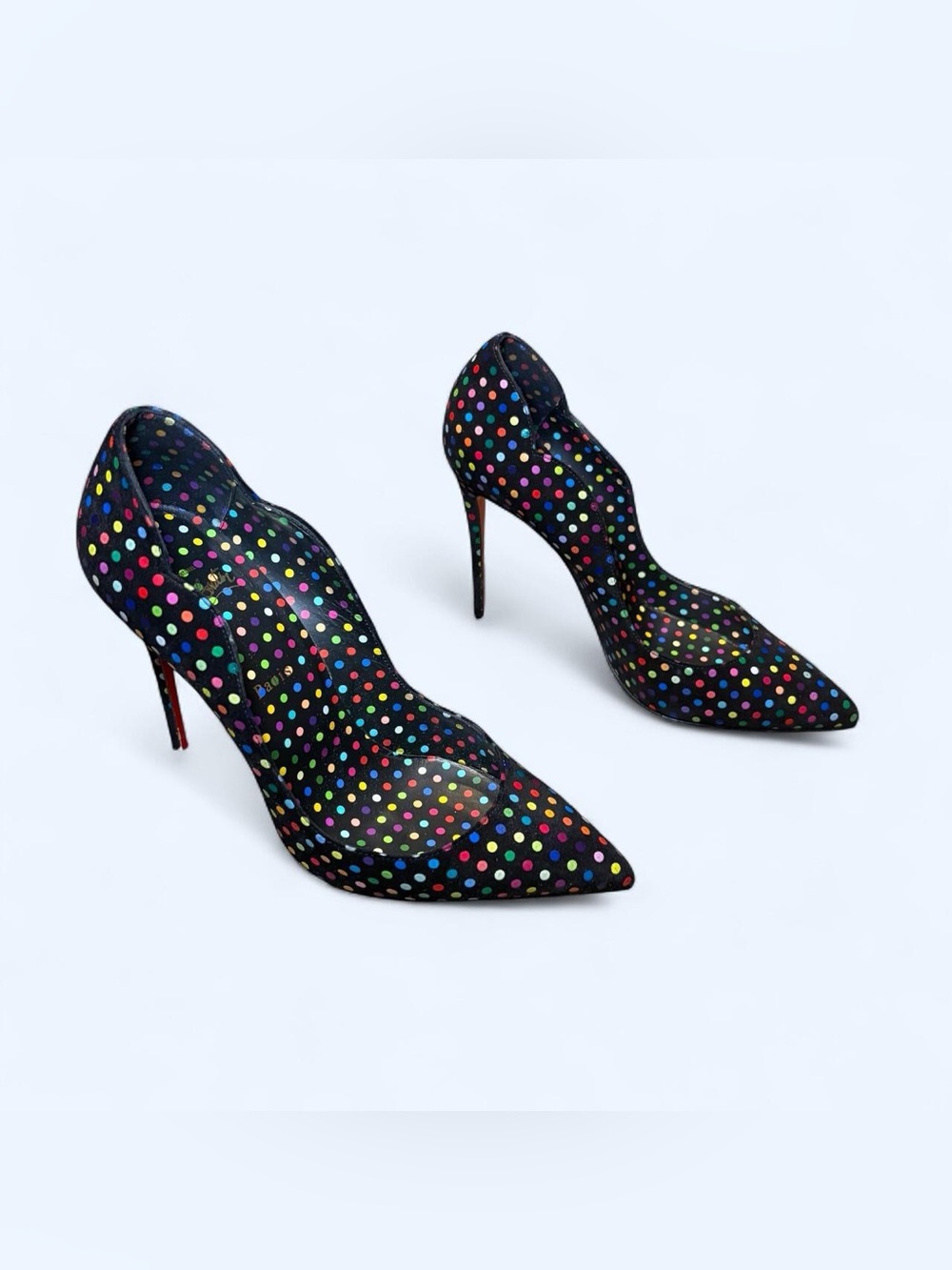 Louboutin Black Polka Dot Heels!